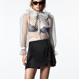 Zara Satin black skort